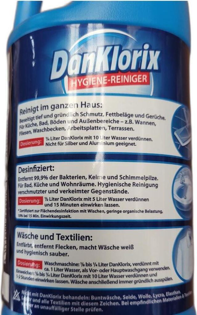 DanKlorix Hygiene-Reiniger Original, 1,5 Liter Produktbild 6