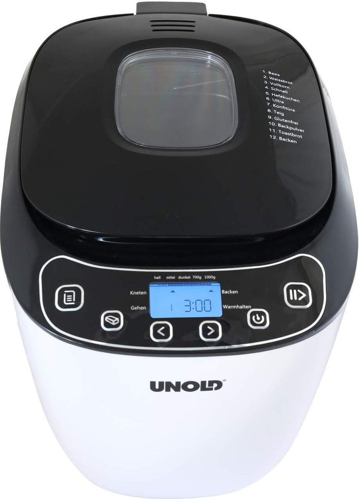 Macchina Per Pane Unold Backmeister - 550W, 12 Programmi, Display LCD, Fino A 1000g - Foto 11
