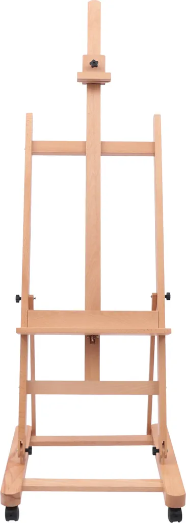 Chevalet de Studio en H avec Roues en Bois Réglable 175-240cm
