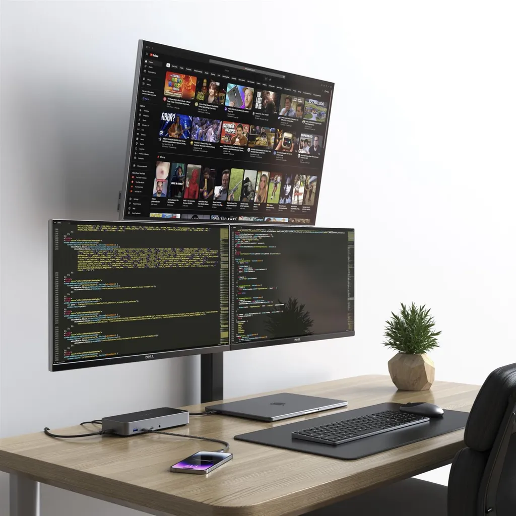 Solution Triple Écran 4K Satechi pour Ordinateur USB-C USB-A avec Câble - 22
