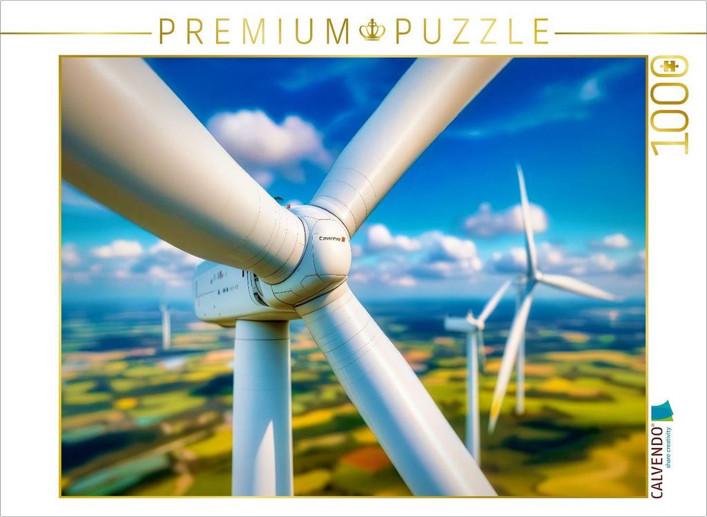 CALVENDO Puzzle Ein Motiv aus dem Kalender Wind und Sonnenenergie | 1000 Teile Lege-Größe 64x48cm Foto-Puzzle für glückliche Stunden