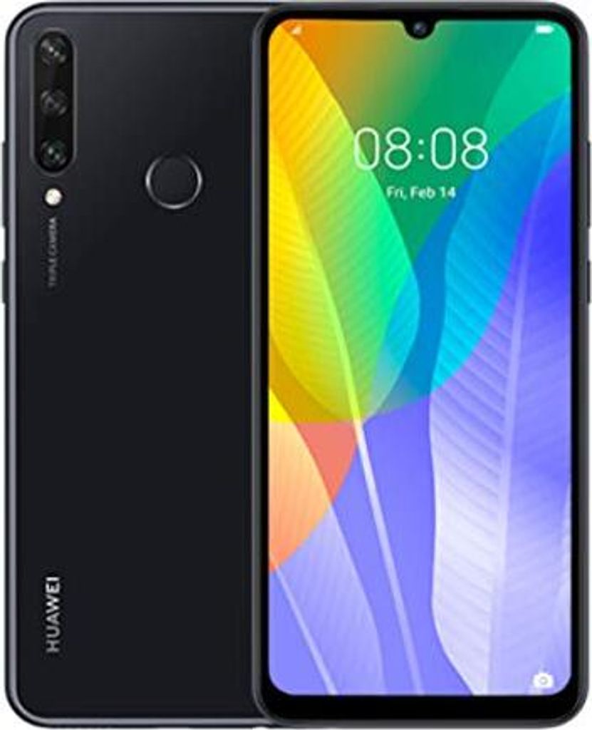 HUAWEI Y6P Dual SIM Smartphone (16 cm - 6.3 Zoll, 64 GB interner Speicher, 3 GB RAM, Android 10 AOSP ohne Google Play Store, EMUI 10.1.) Midnight B...