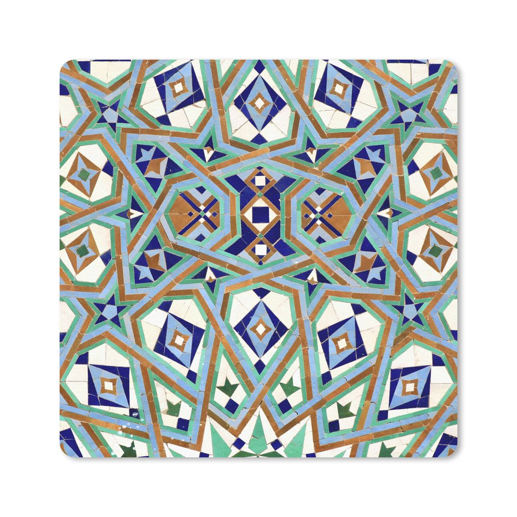 MuchoWow Mauspad Mousepad Eine marokkanische Mosaikwand, bei der die Figuren ineinander verschachtelt sind 30x30 cm - Mousepads - Maus Mat - Pad ...