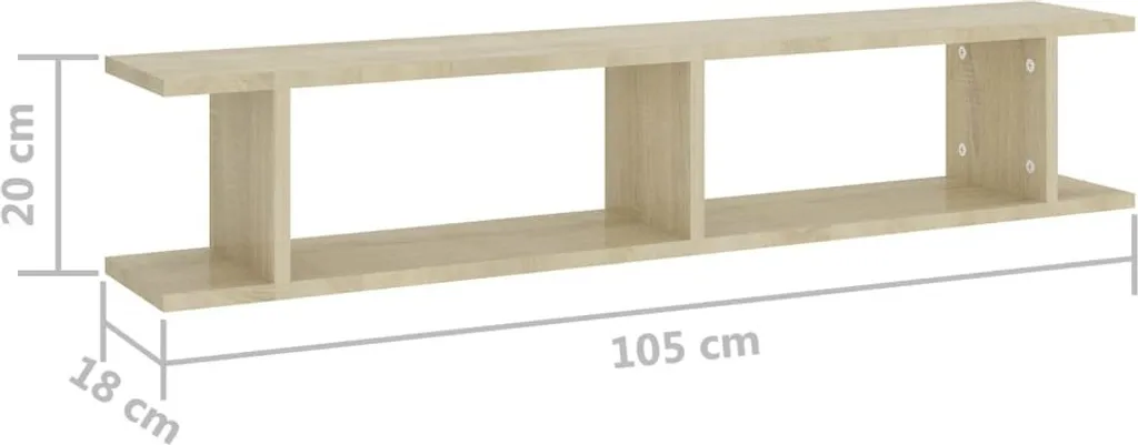 Mensole Legno Rovere Sonoma 105cm: Arreda con Stile Naturale - 7