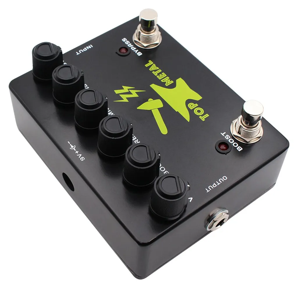 Pédale d'effet metal pour guitare électrique avec distorsion large