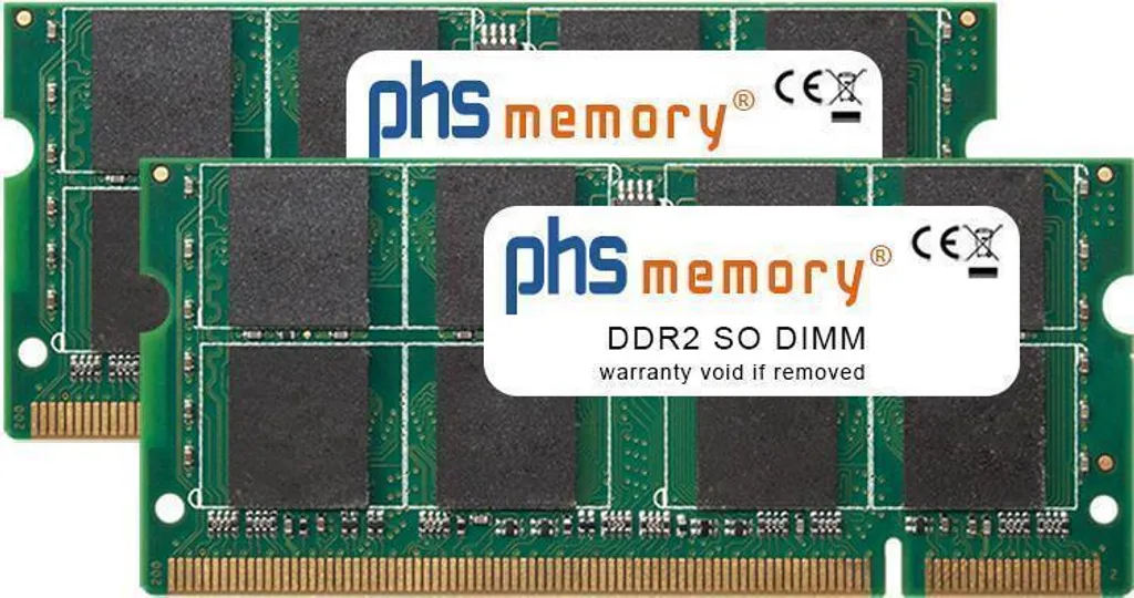 Mémoire vive RAM 4Go DDR2 800MHz SO-DIMM pour Intel D510MO PC2-6400S Kit
