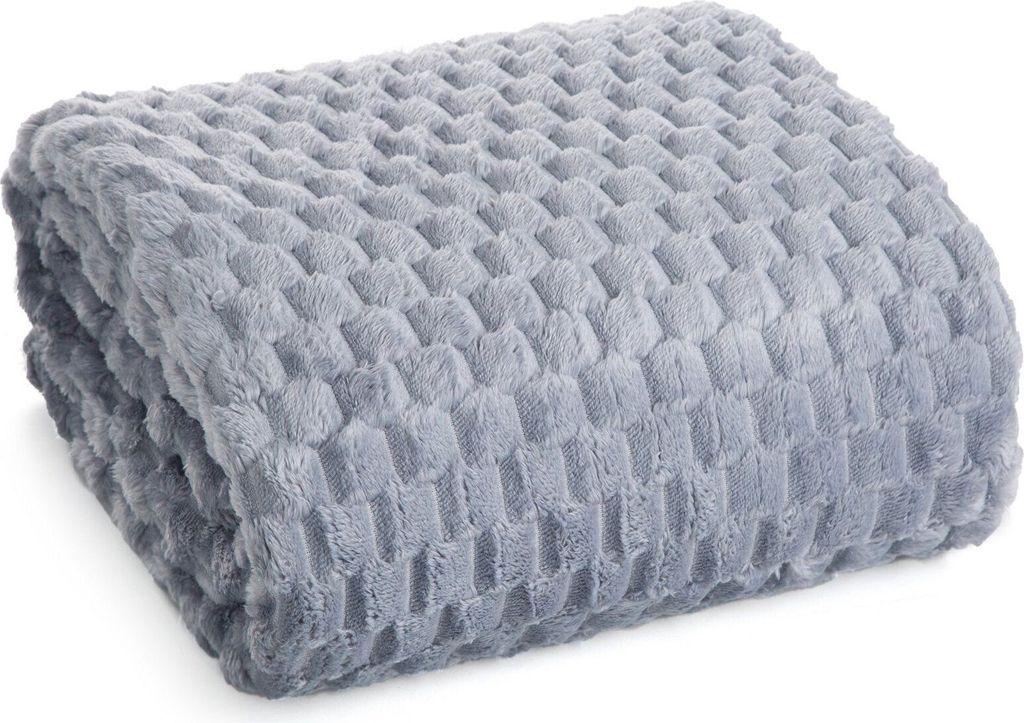 Eurofirany Decke 3D-Effekt silber 150x200 cm 260 GSM Polyester Deko