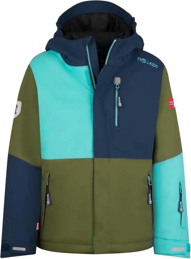 Trollkids Hallingdal, zelená bunda, 140 cm, detská, zelená, Obrázok produktu 
