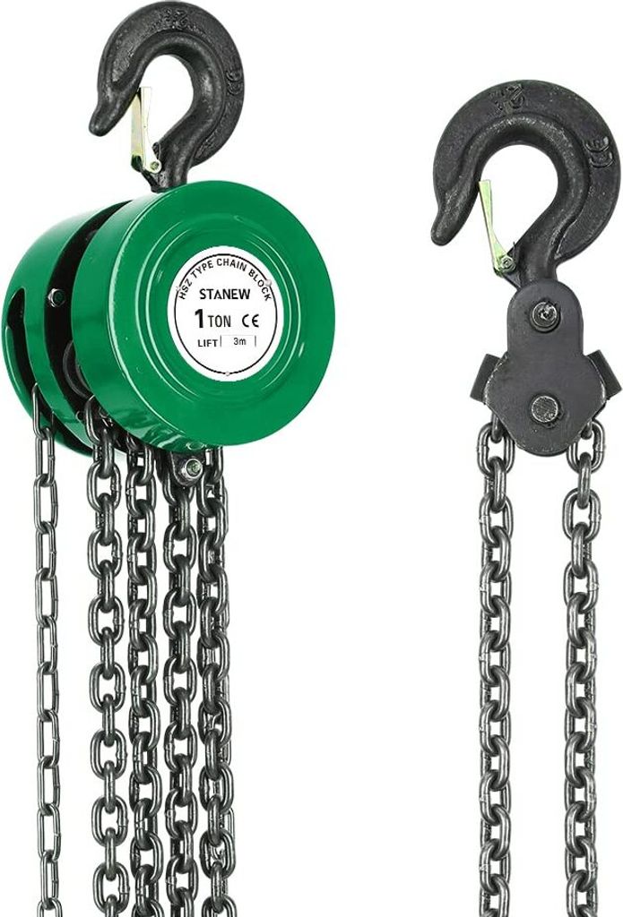 STANEW Kettenzug mit Robustem Haken, Handseilwinde 3,0 m Produktbild 