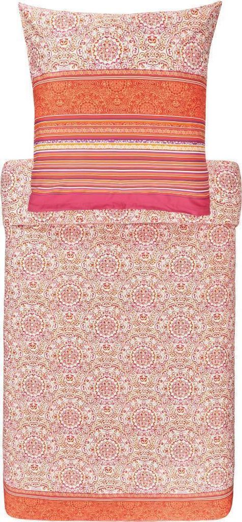 Bassetti Mako-Satin Bettwäsche-Garnitur ARONA Farbe ROT R1 Größe 200x200cm+2x80x80