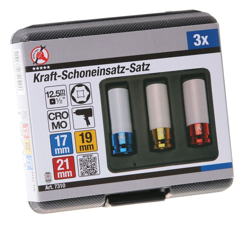KRAFTMANN 7310 Kraft-Schoneinsätze, 17-19-21 mm, 12,5 Produktbild 