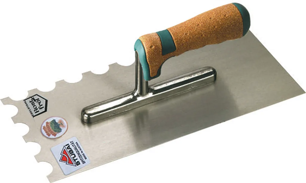 Frattazzo Stubai Acciaio Inox 280x130 Manico Sughero per Finiture