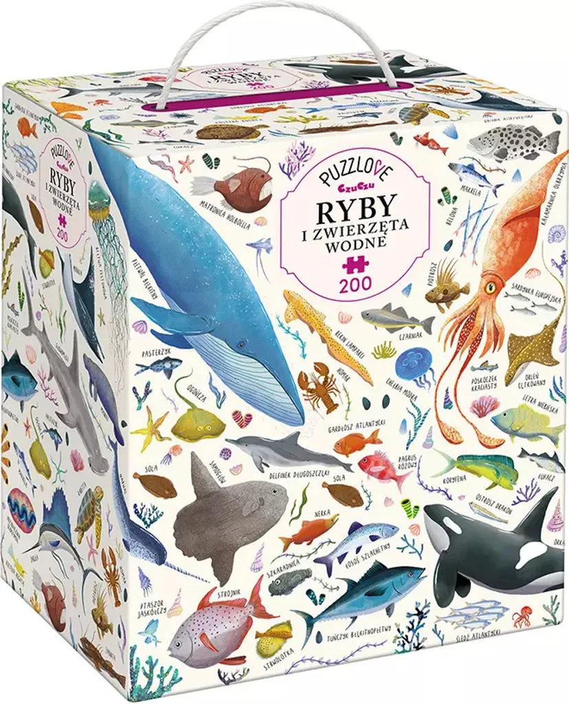 Grand Puzzle Éducatif Poissons et Monde Aquatique Puzzlove 200 pièces