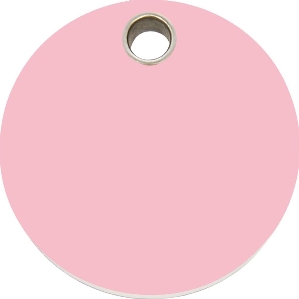 RedDingo Kunststoff Hundemarke mit individueller Gravur Kreis pink, Größe: M