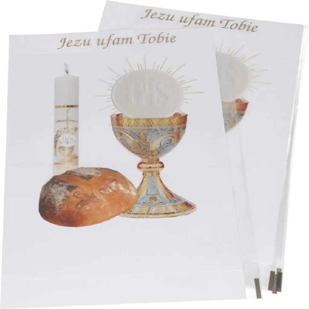 Kit 5 Sacchetti Cellophane XXL con Fondo Stagnola - Party Prima Comunione
