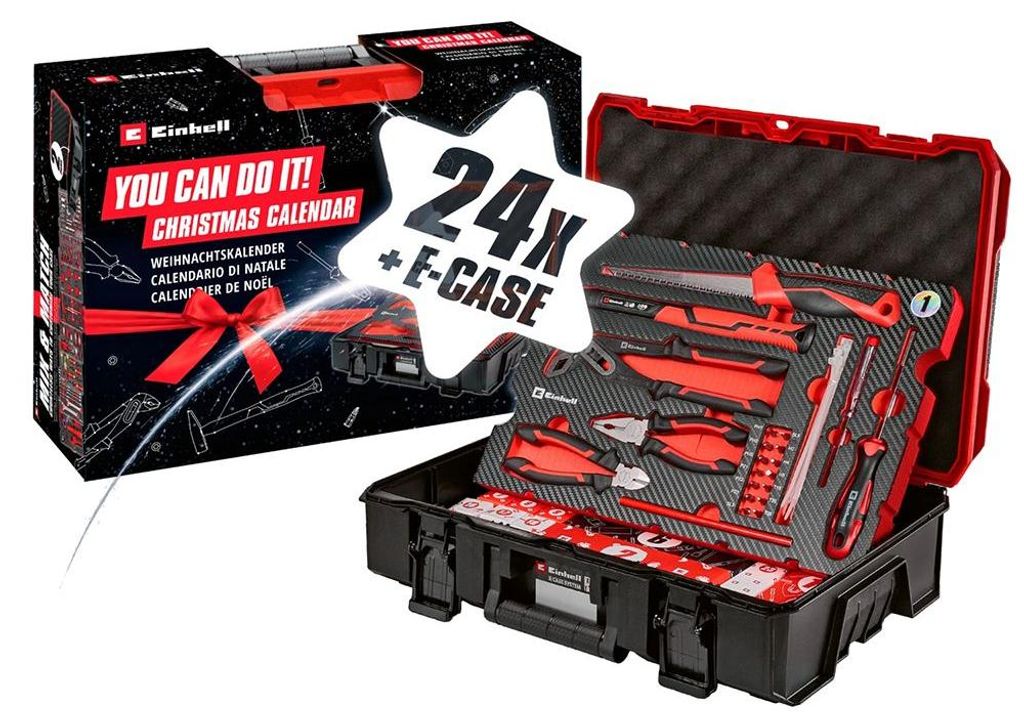Einhell Adventskalender 2026 hochwertiges Werkzeug & Produktbild 