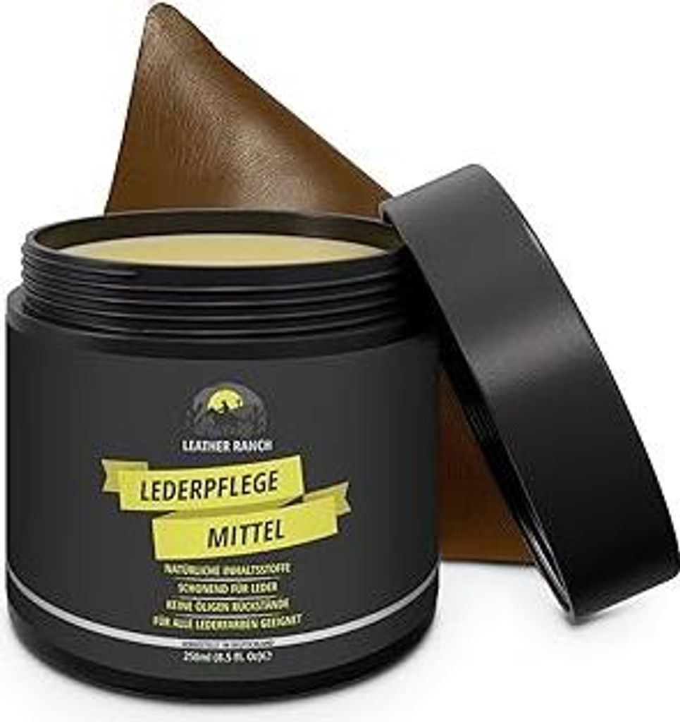 Schützender Lederpflege Auto Conditioner - 250 ml - Porenreiner Lederreiniger Auto, auch für Möbel, Taschen & Schuhe, Lederpflege Autositze, Led...