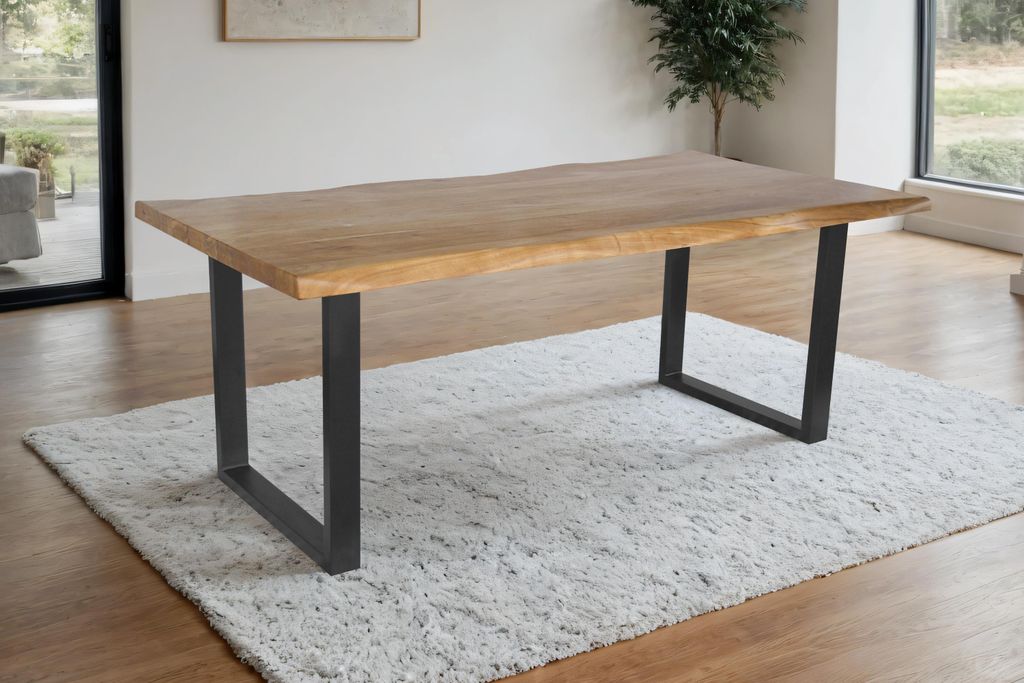 Esstisch Baumkante Akazie massiv eichenfarben 200 x 100 Produktbild 