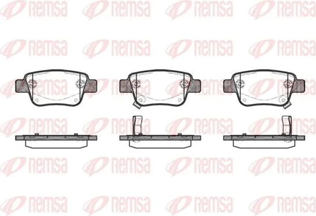 Jeu de Plaquettes de Frein REMSA 1047.02 pour Avensis et Corolla OE