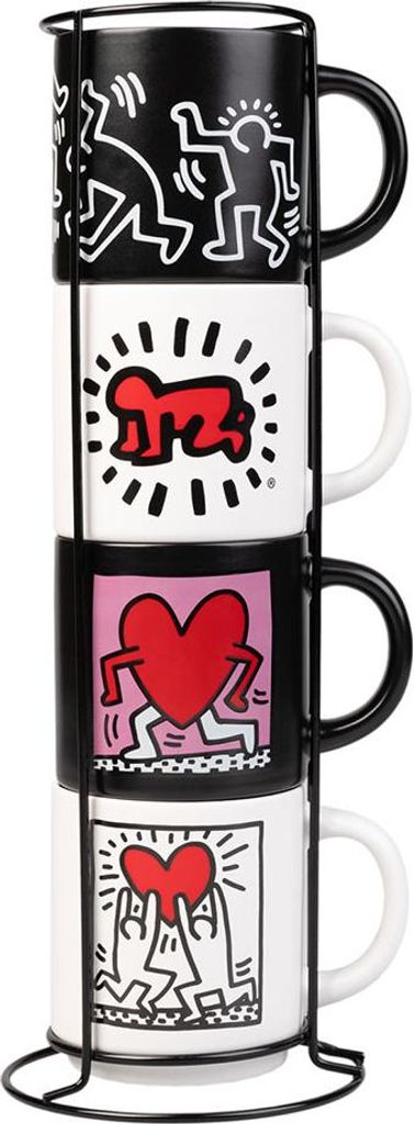 Erik Editores Set Of 4 Keith Haring Tassen Mehrfarbig Mehrfarbig One Size