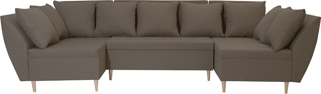 ALI-U Ecksofa mit Schlaffunktion - Braun