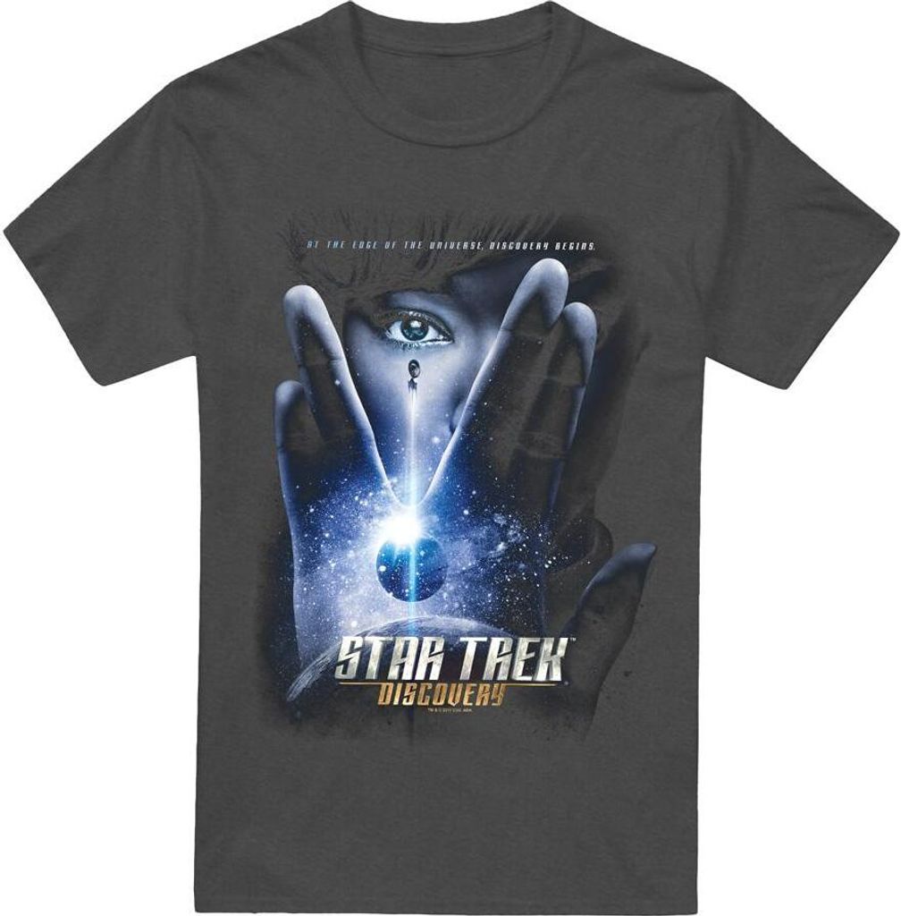 Star Trek: Discovery - "Discovery Begins" T-Shirt für Herren/Damen Uni TV17975 (M) (Holzkohle)