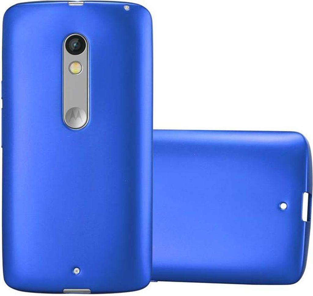 Cadorabo Schutzhülle für Motorola MOTO X PLAY Hülle in Blau Handyhülle TPU Silikon Etui Cover Case