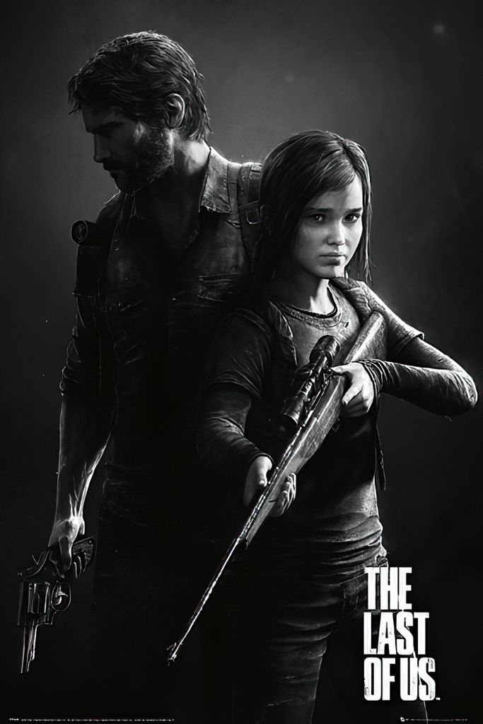 The Last Of Us Poster Schwarzweiss Porträt 61 x 91,5 cm Produktbild 
