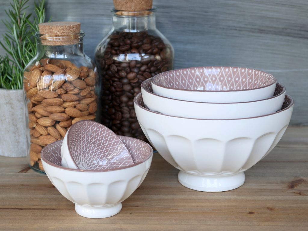 Chic Antique 61065407, Schüssel-Set, Rund, Porzellan, Rose, 8 mm, 10,5 cm