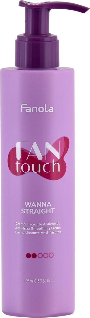 Fanola Fan Touch Wanna Straight Anti-Frizz Smoothing Cream glättende Creme gegen gekräuseltes Haar 195 ml