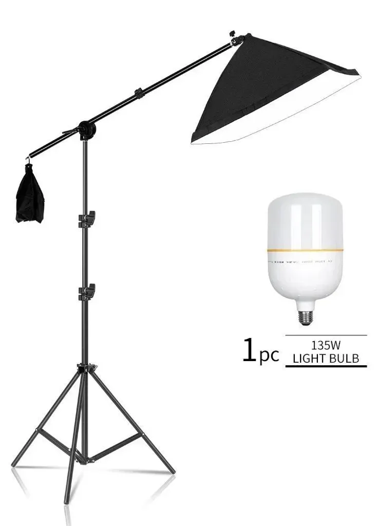 Support de trépied ajustable avec bras orientable et lampe 45W