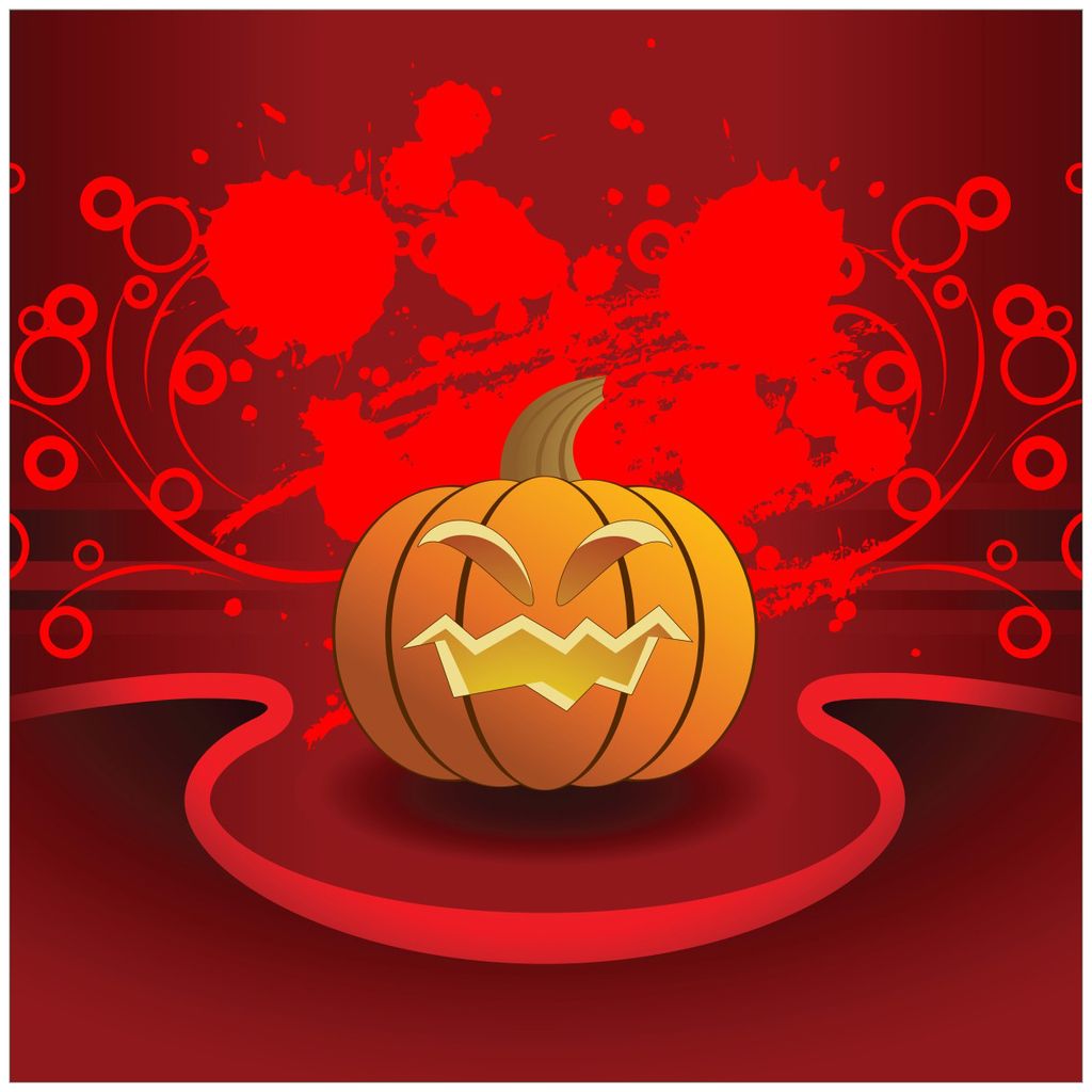 Wallario Möbeldesign / Aufkleber, geeignet für Ikea Lack Tisch - Geschnitzter Halloween-Kürbis im Comic Stil in 55 x 55 cm