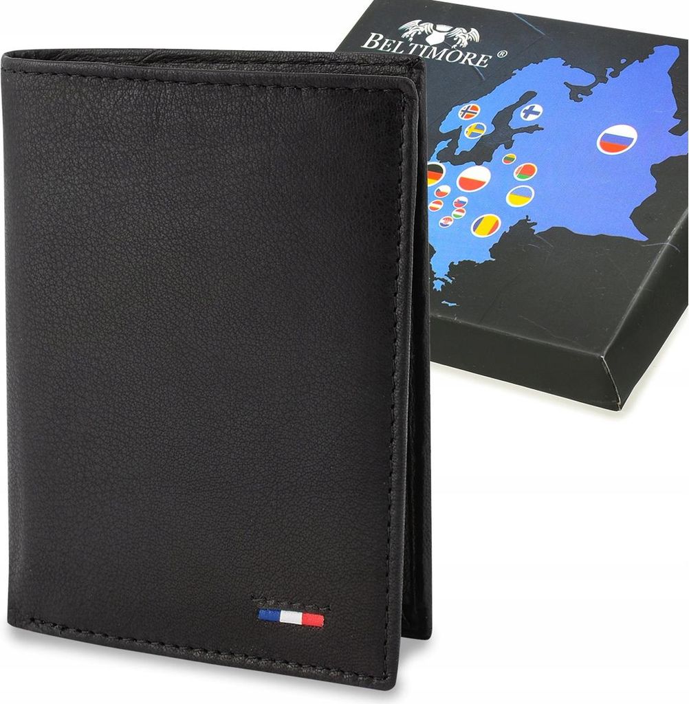 Elegante klassische Herren-Geldbörse aus Leder mit Produktbild 