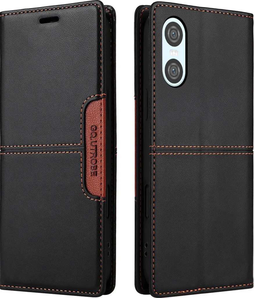 TOUCASA Cover per Sony Xperia 1 IV, Custodia Portafoglio Cover a Libro in Pelle Flip Case con TPU Antiurto Silicone Bumper, Magnetica, Porta Carte, Kickstand, per Sony Xperia 1 IV (Nero