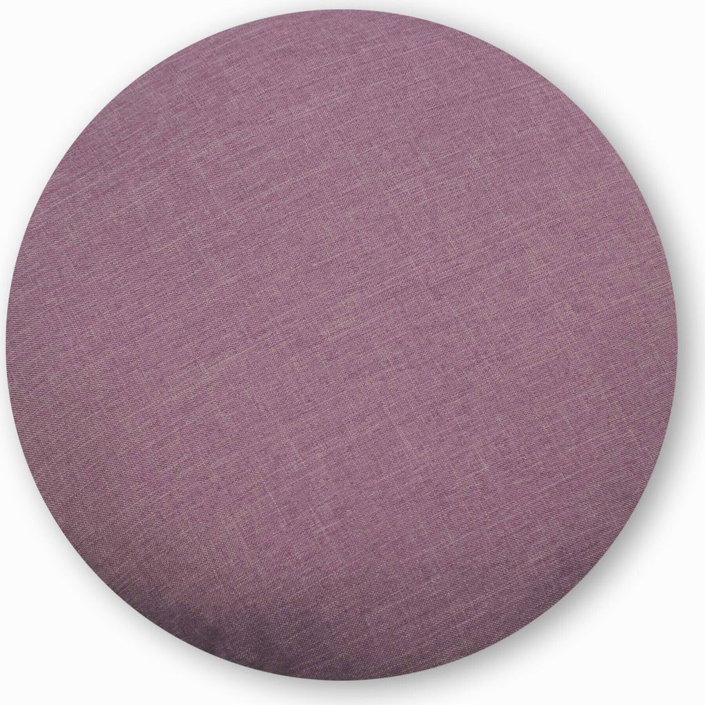 Kissenbezug rund 60 cm lila hell Leinenoptik Kissenhülle Struktur Deko Kissen