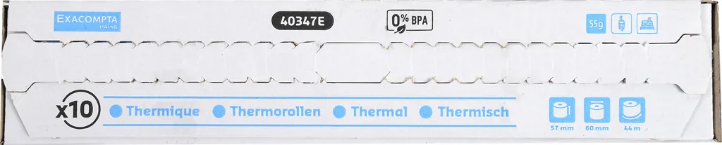 Finis les Bourrages Papier : 60 Bobines Thermiques 57x60mm Exacompta
