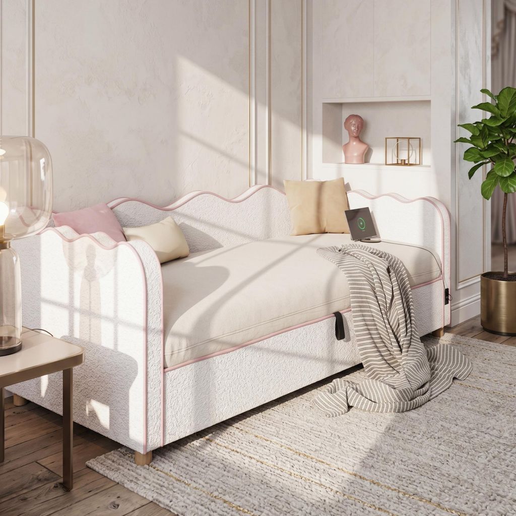 Daybett Tagesbett Sofabett 90 x 200 cm, Polsterbett mit Produktbild 