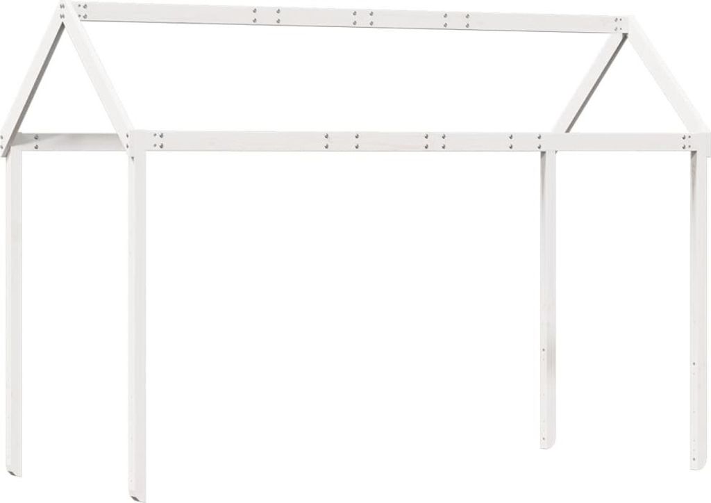vidaXL Dach für Kinderbett Weiß 217x95,5x159 cm Massivholz Kiefer