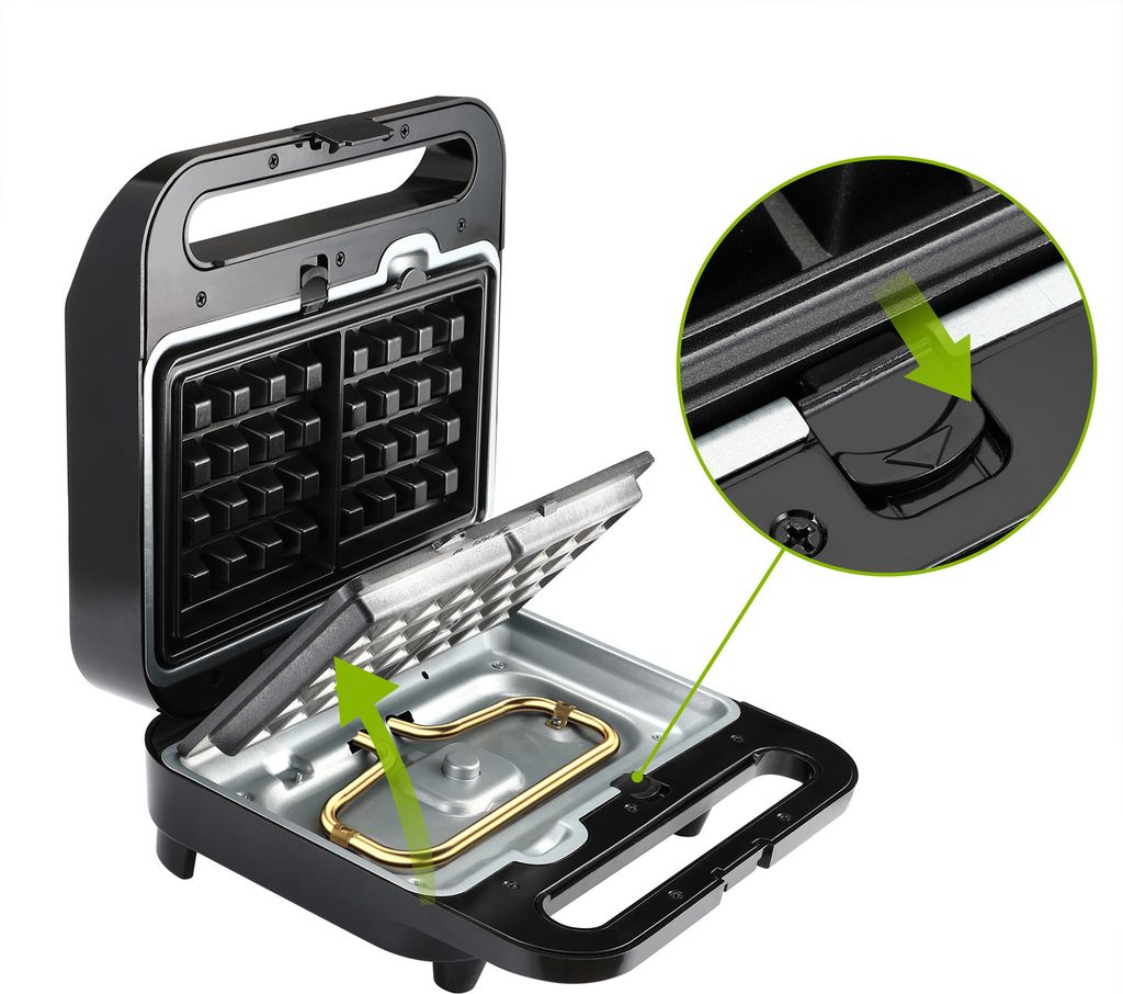 MONZANA® Kontaktgrill 3 in 1 XXL Antihaftbeschichtung Produktbild 4
