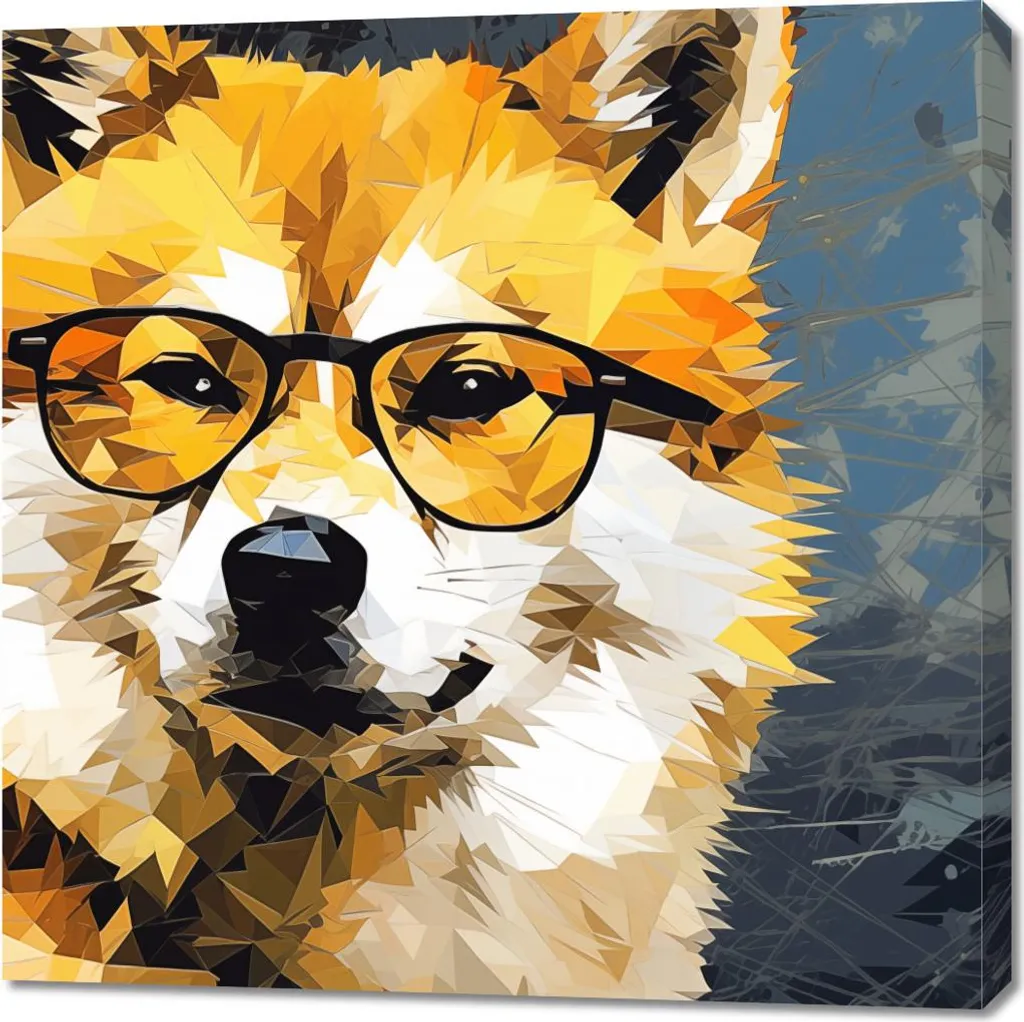 Relooking Mural Chien Intelligent 90x90 cm - Finissez-en avec les Murs Vides