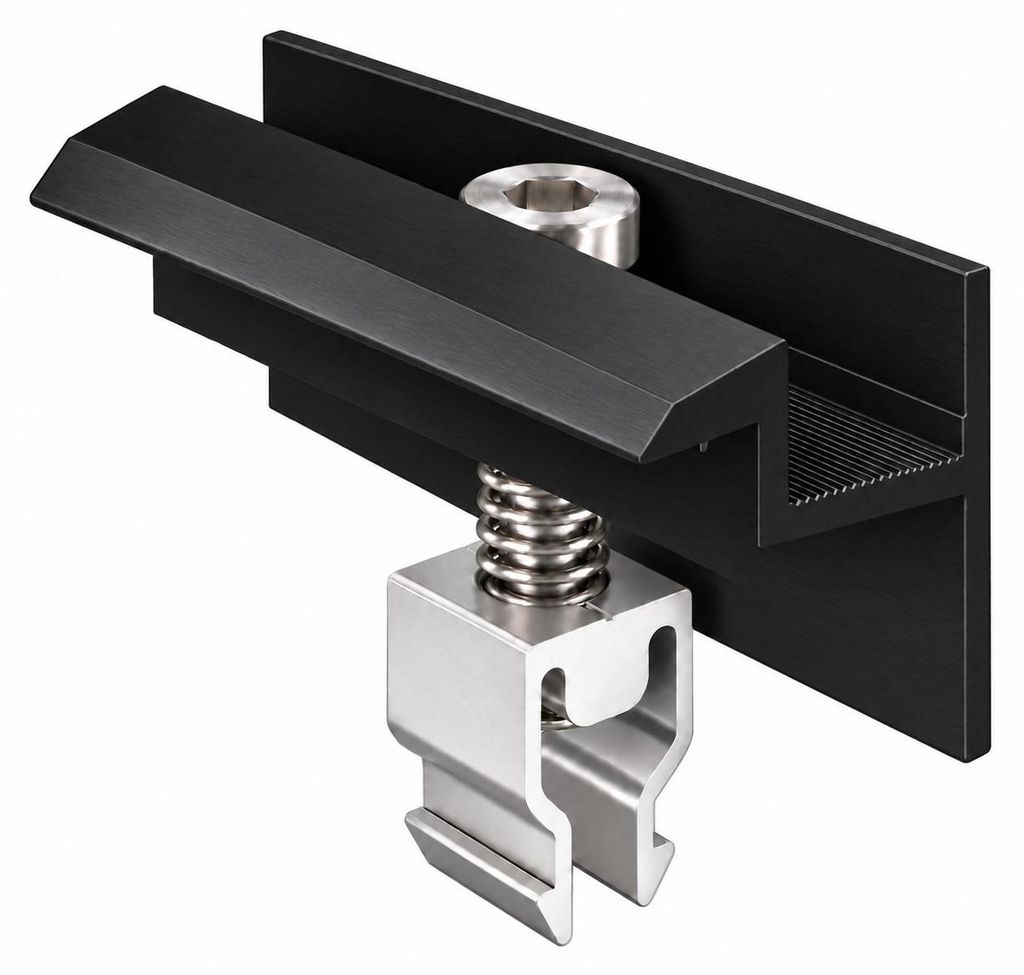 Endklemme Klickfix schwarz 30-40mm Solarmodul Halterung Produktbild 