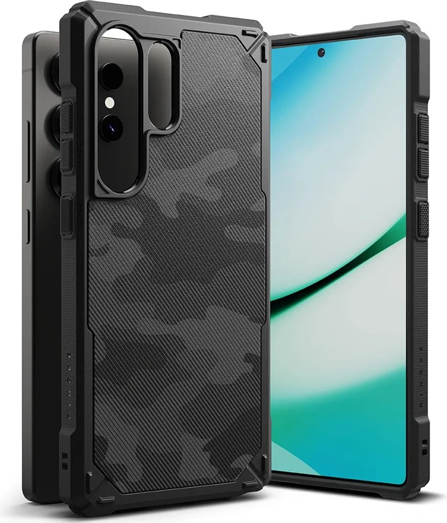 Custodia Ringke Rugged Gear Galaxy S25 Ultra Camo Nero - Protezione Top