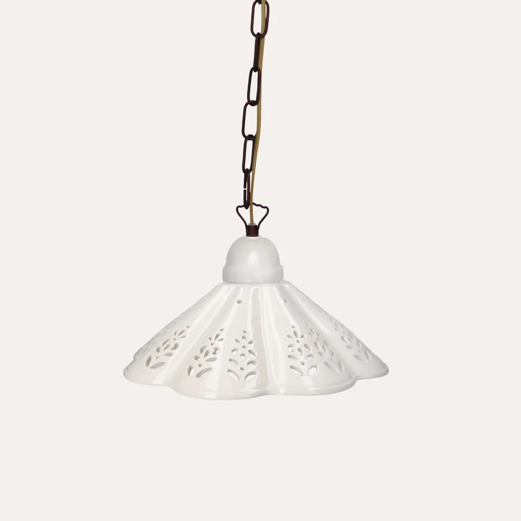 Lustre suspendu céramique pour cuisine et salle à manger rustique