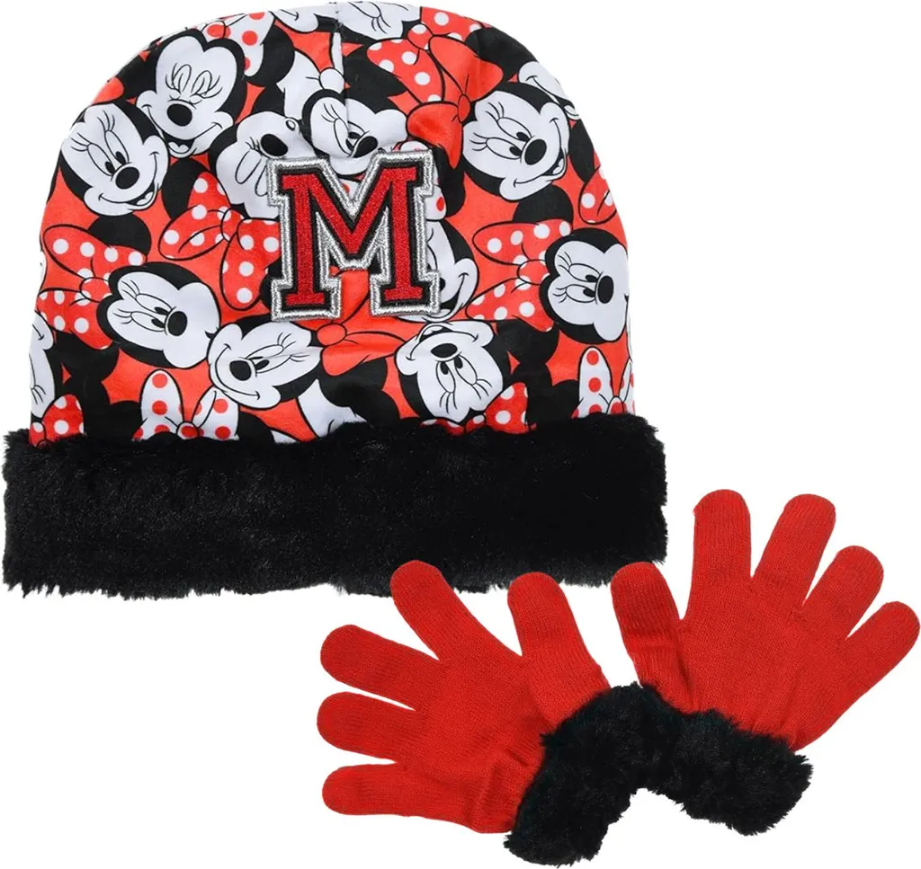 Set Invernale Minnie Mouse: Cappello e Guanti Disney per Bambine
