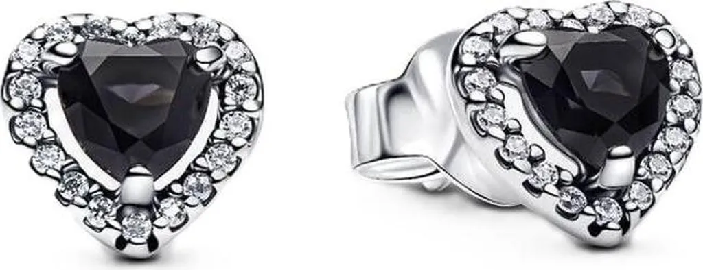 Boucles Pandora 298427C03 Anti-Ternissement Noir et Argent Durable