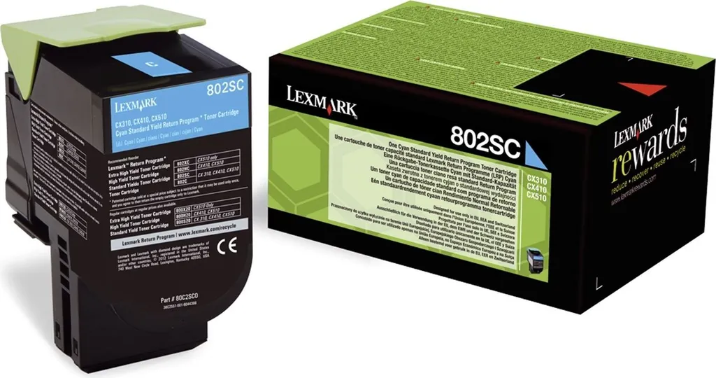 Lexmark 802SC cartuccia toner 1 pz Originale Ciano