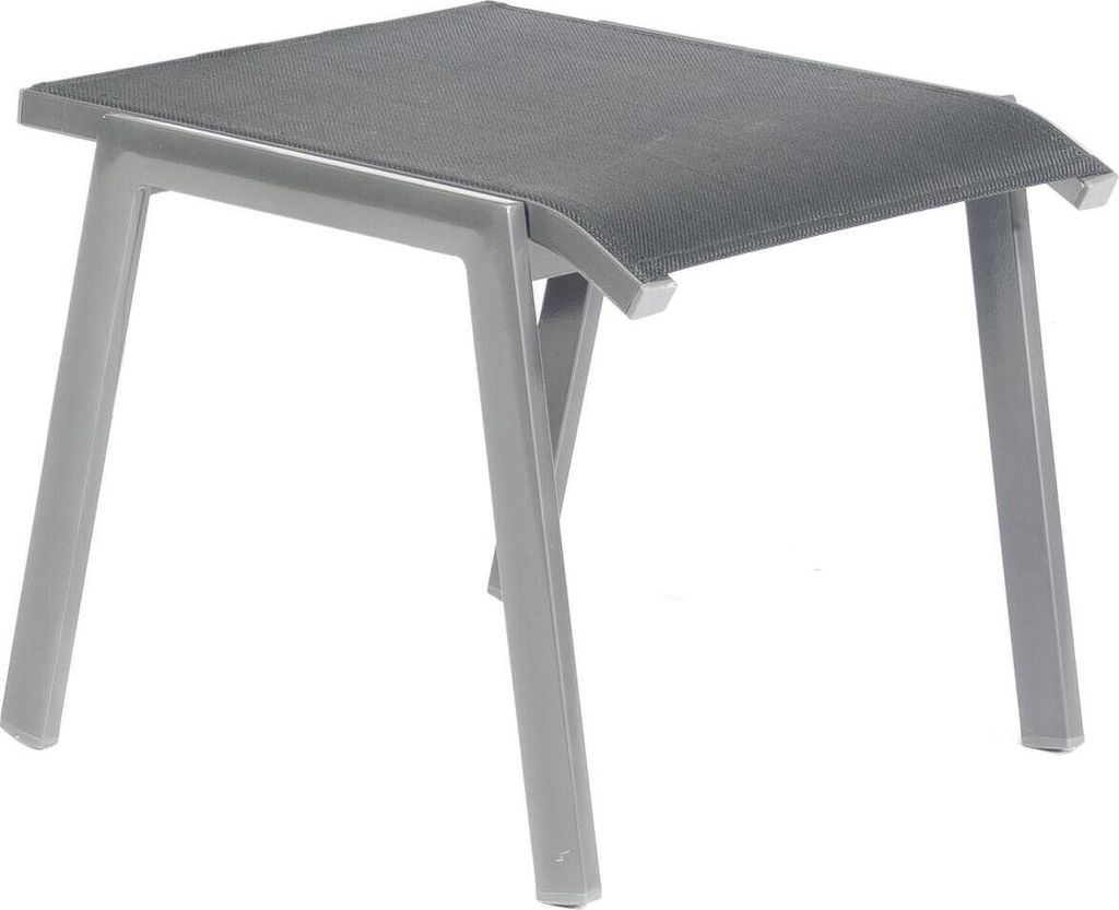 Fußhocker Fresno Hocker Sitzhocker 53 x 51 x 44 cm Gartenmöbel Silber
