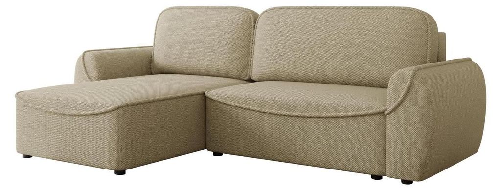 MIRJAN24 Ecksofa Loom, Moderne Eckcouch für Wohnzimmer, Schlaffunktion und Bettkasten (Farbe: Cruz 15)