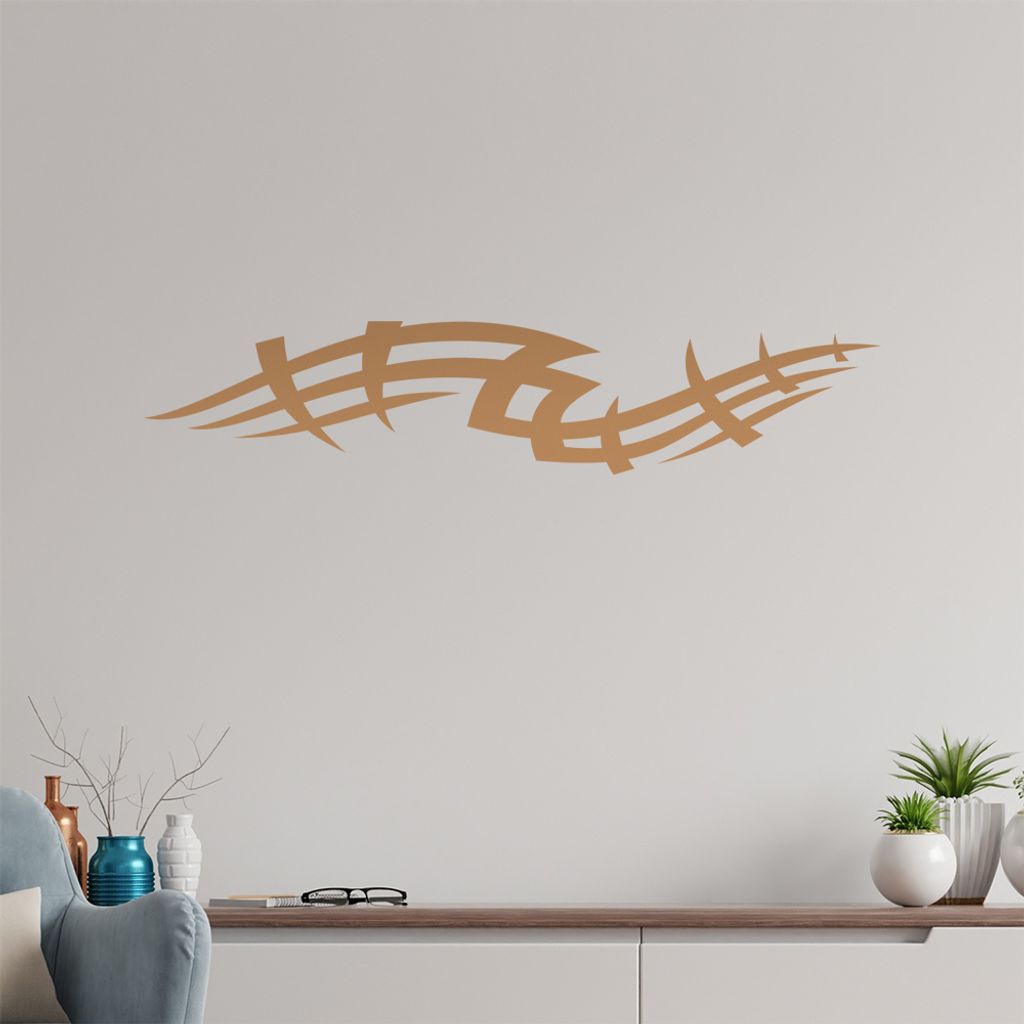 Tribal gezackt Wandtattoo in 6 Größen - Wandaufkleber Wall Sticker - Dekoration, Küche, Wohnzimmer, Schlafzimmer, Badezimmer