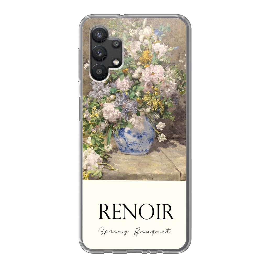 MuchoWow Handyhülle Schutzhülle Hülle für Samsung Galaxy A32 5G Kunst - Blumen - Alte Meister Silikon Softcase Handy Hülle - Softcase